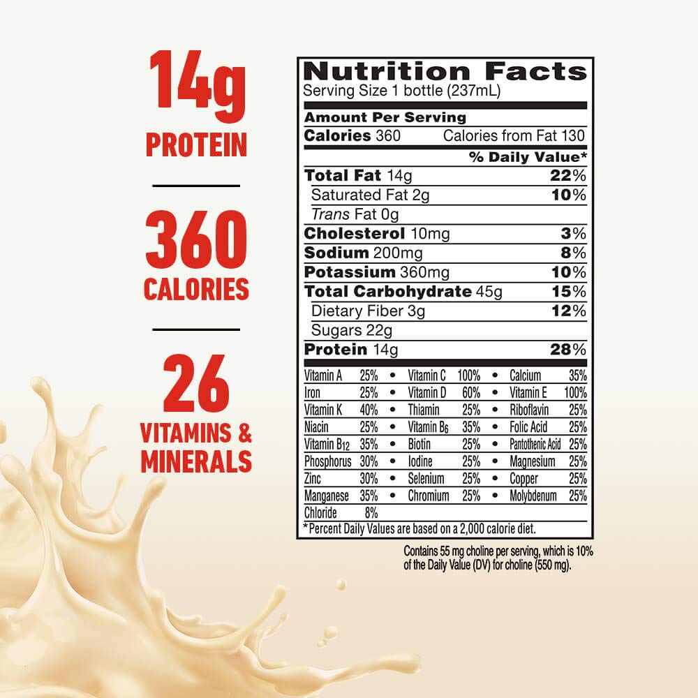 Complete Nutritional Drink, Very Vanilla, 8 fl oz, 12 Pack Q477