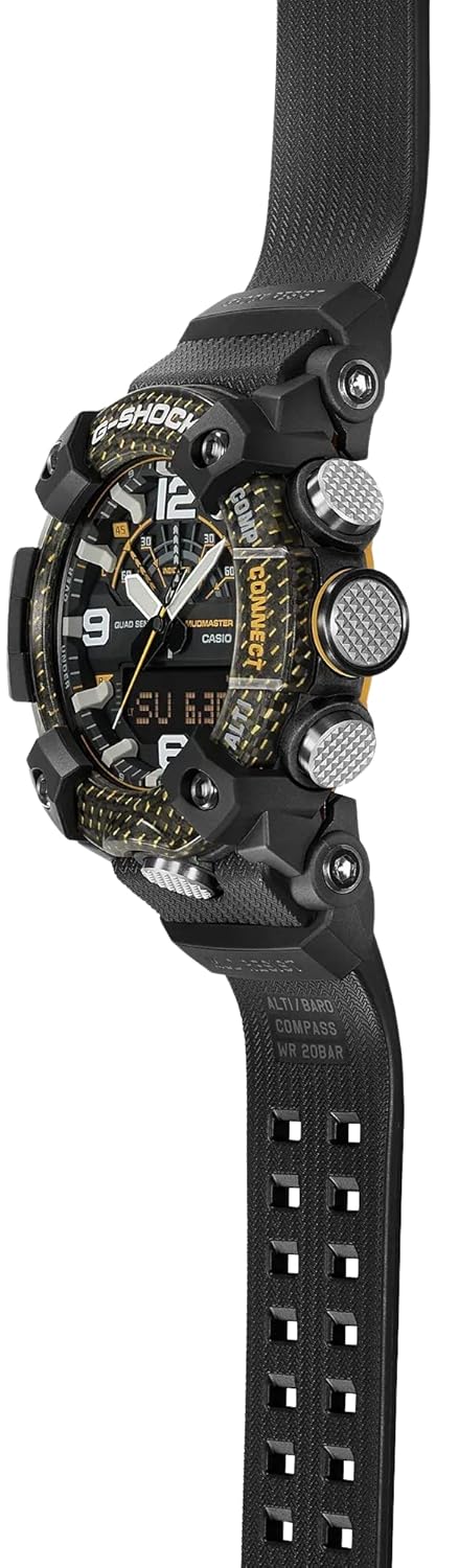 Carbon Quad Sensor Watch, yellow/black A619
