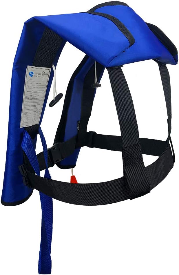 Inflatable Life Jacket Life Vest Automatic Manual Blue G6311