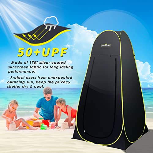 Pop Up Privacy Tent Camping Shower Changing Room Rain Shelter Foldable with Carry Bag N314