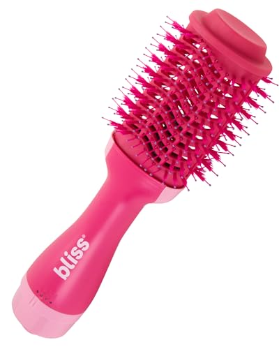 Bliss Hair Dryer Brush - One Step Styling Thermal Blowout Brush Hair Dryer - Hair Volumizer Blow Dryer Heated Round Brush, Peach