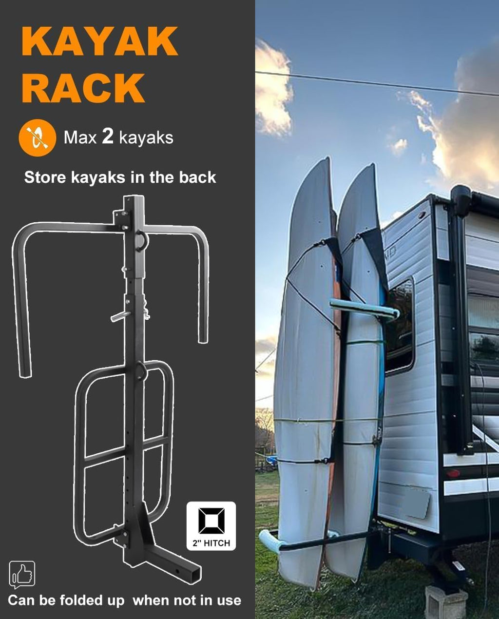 Vertical Kayak Rack for RV Truck Z5824