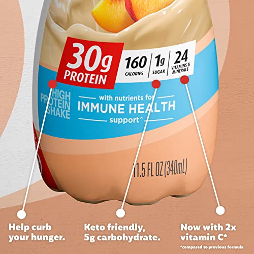 Protein Shake, Peaches & Cream, 30g Protein, 11.5 fl oz F385