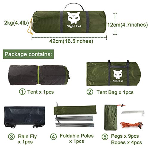 Backpacking Tent for 1-2 Persons Lightweight Waterproof Camping Hiking S281330