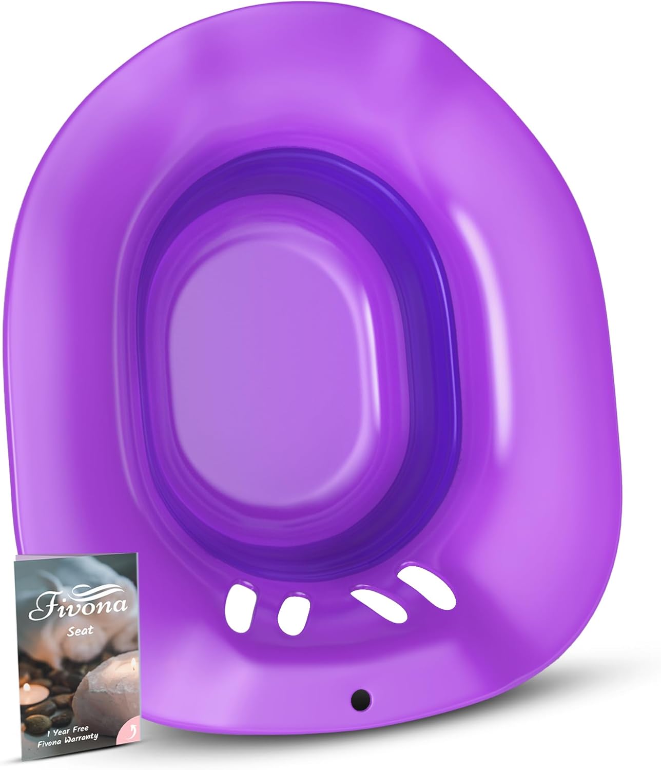 Yoni Steam Seat for Toilet - Vaginal Steaming Tub - Sitz Bath Basin for Hemorrhoids Soak and Postpartum Care - Space Saver Foldable Design which Fits Most Toilet Shapes by Fivona (Purple
