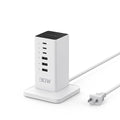 USB C Charger Block 30W, TESSAN Chargers for Multiple Devices, Charging Hub with 6 USB Ports, Type C Tower Charging Station for Phone Tablet Earphone, Desktop Office Home Dorm Room Travel Accessories