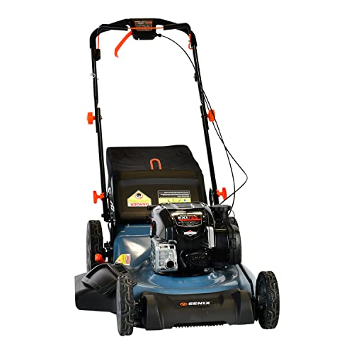 22-Inch Self Propelled Gas Lawn Mower with 163 cc Engine, 3-in-1 Rear Wheel Drive J60279