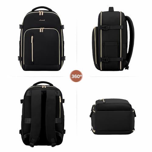 Travel Backpack with 3 Packing Cubes, Waterproof Carry-On Bag Y9727