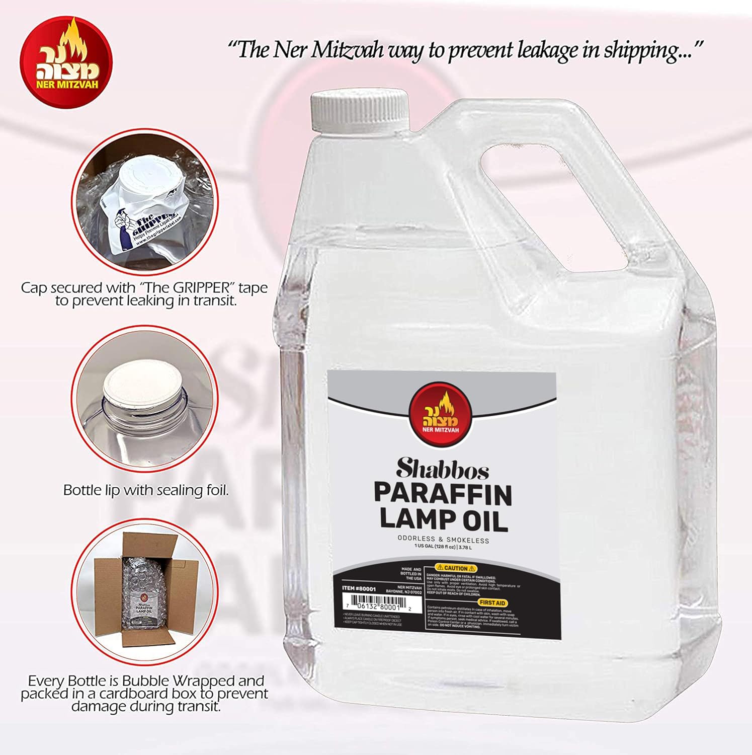 1 Gallon Paraffin Lamp Oil - Smokeless, Odorless, Clean Burning Z5135