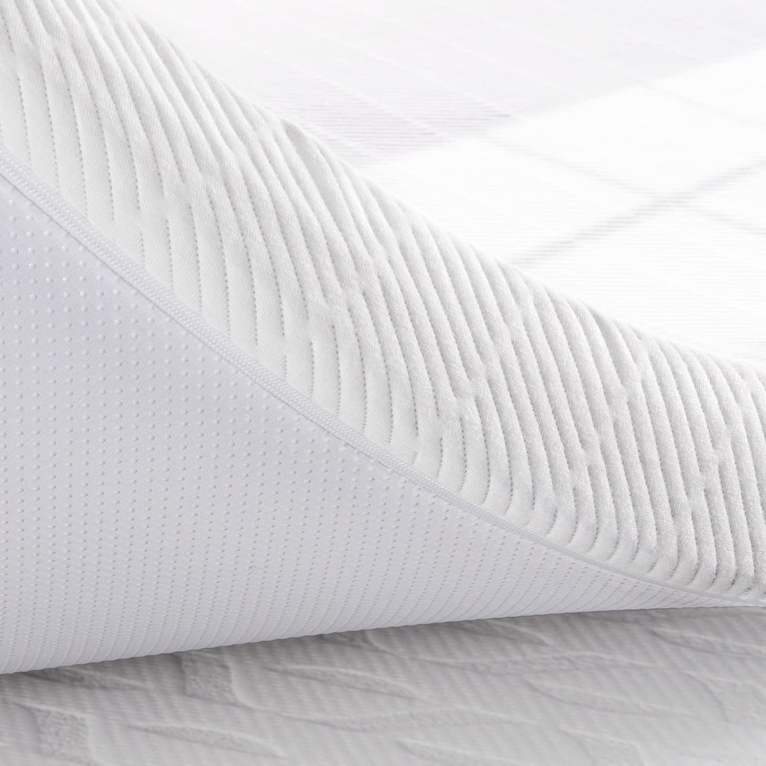 Firm Memory Foam Mattress Topper Twin Size, Cooling Gel Infused O235423