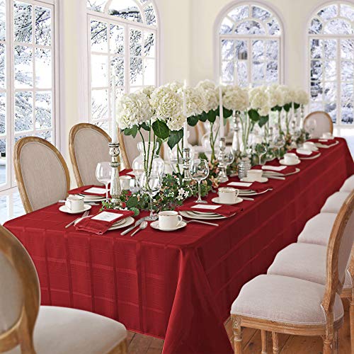 70 Inch Round Fabric Tablecloth, Plaid, Beige C736