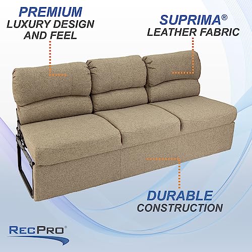 RV Jackknife Sleeper Sofa with Drop-Down Console, Cloth Fabric A2097