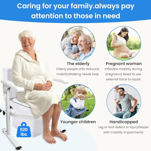 Toilet Safety Rails with Padded Handles, Heavy Duty for Elderly and Disabled G57652