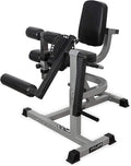 Valor Fitness CC-4 Adjustable Leg Curl Extension Machine 8 Positions- Plate Loaded Max Weight 150 lbs - Home Gym Hamstring Workout, Quad Exercise Equipment