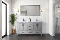 Big Sur 60 in. W x 22 in. D Dark Grey Double Bath Vanity and Carrara Marble Top