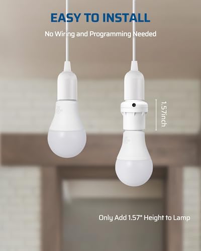 Light Sensor Socket, Dusk to Dawn Adapter, E26/E27, 2 Pack X825197