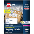 Avery Waterproof Printable Shipping Labels with Sure Feed, 2" x 4", White, 100 Blank Mailing Labels (15513)