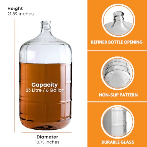 3 Gallon Glass Italian Carboy with 30 mm Cork Neck B287