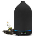 200ML Ceramic Diffuser,Aromatherapy Diffuser,Essential Oil Diffuser with 7 Color Lights Auto Shut Off for Home Office Room,Wood Grain Base (1/3/6/ON hrs Working time)