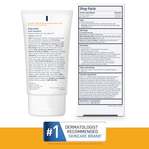 Tinted Mineral Sunscreen SPF 30 with Zinc Oxide, 1.7 oz A2356