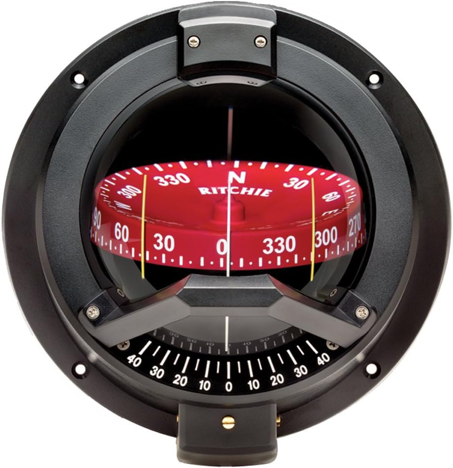 Ritchie BN-202 Navigator Compass - Bulkhead Mount - Black