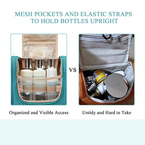 Large Toiletry Bag for Men with Hanging Hook, Water-Resistant Shaving Bag J356