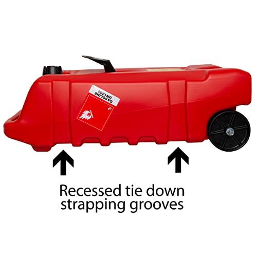 14 Gallon Portable Gas Fuel Tank Container Caddy with Siphon Pump and 10 Foot Hose I53177
