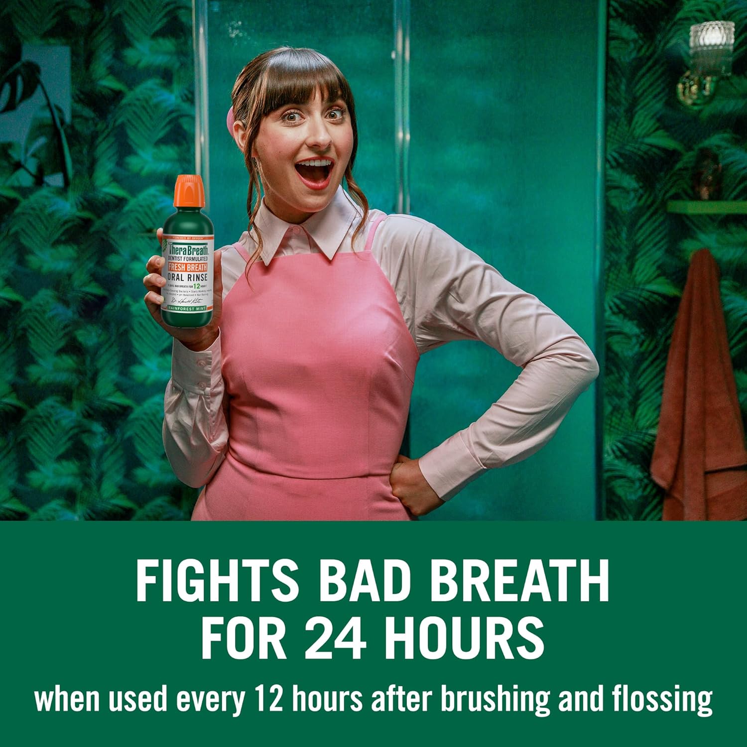 Alcohol-Free Mouthwash, Rainforest Mint, 16 Fl Oz (2-Pack) S7602