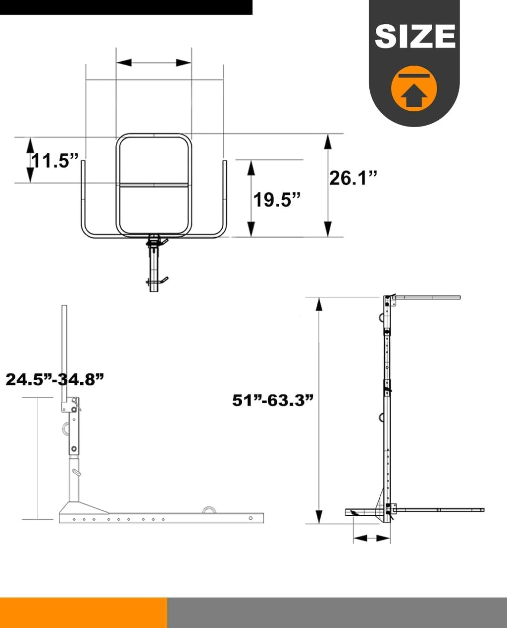 Vertical Kayak Rack for RV Truck Z5824