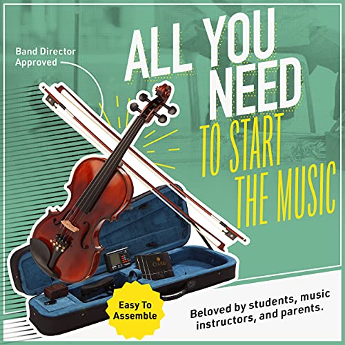 Violin 4/4 Full Size with Case, Tuner, Bow, Rosin, Shoulder Rest M928866