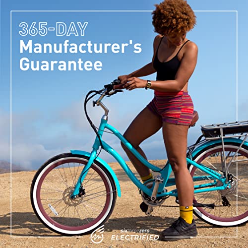 Women's Electric Bike, Step-Through Touring Hybrid, 26" I373258