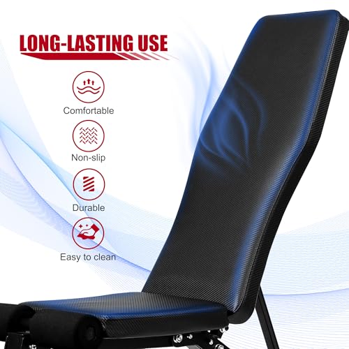 Adjustable Weight Bench for Home Gym, 700 LB Capacity, Incline/Decline Strength Training E5024
