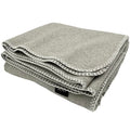 EKTOS 100% Virgin Wool Blankets, 90" x 78", Emergency Blanket for Car, Winter Camping (Charcoal, Full Size)