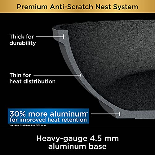 10 Piece Pots & Frying Pans Set with Glass Lids, Nonstick, Oven Safe to 500°F E2836
