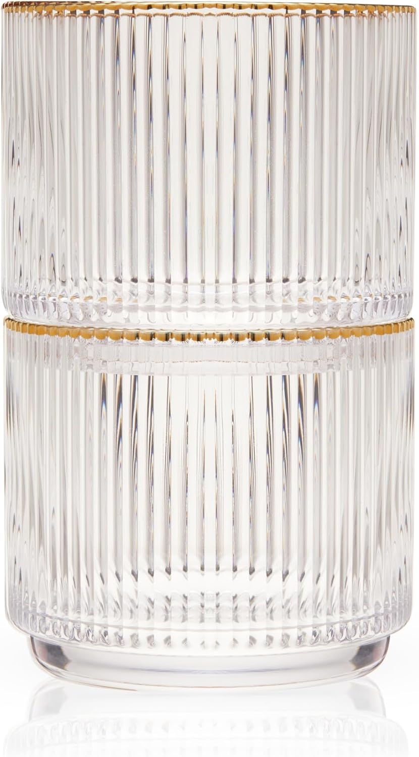 Crystal Lowball Whiskey Glasses, 12oz Set of 2 E3308