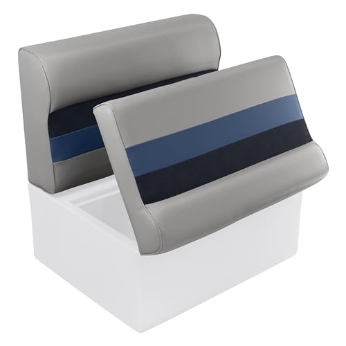 Pontoon Bench Seat Cushion Set, Grey/Navy/Blue N37144