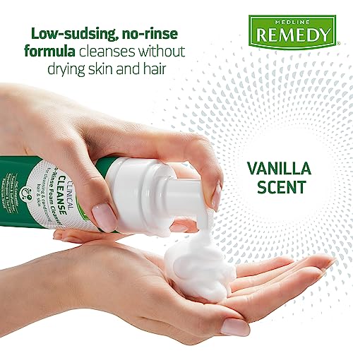 No-Rinse Foam Cleanser for Sensitive Skin, Vanilla Scent, 8 fl oz N56027