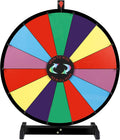 24 inch Tabletop Spinning Prize Wheel Spinner 14 Slots Color Customized Carnival Fortune Spinner Game with Editable Dry Erase Marker Pen for Party Trade Show
