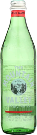 Mountain Valley Spring Water, Premium Glass, Gluten Free, Non GMO, 0.5 Liter (Pack of 12)