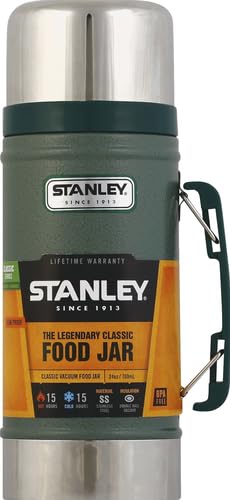 Insulated Food Jar, Stainless Steel, 24 oz, Hammertone Green T204323