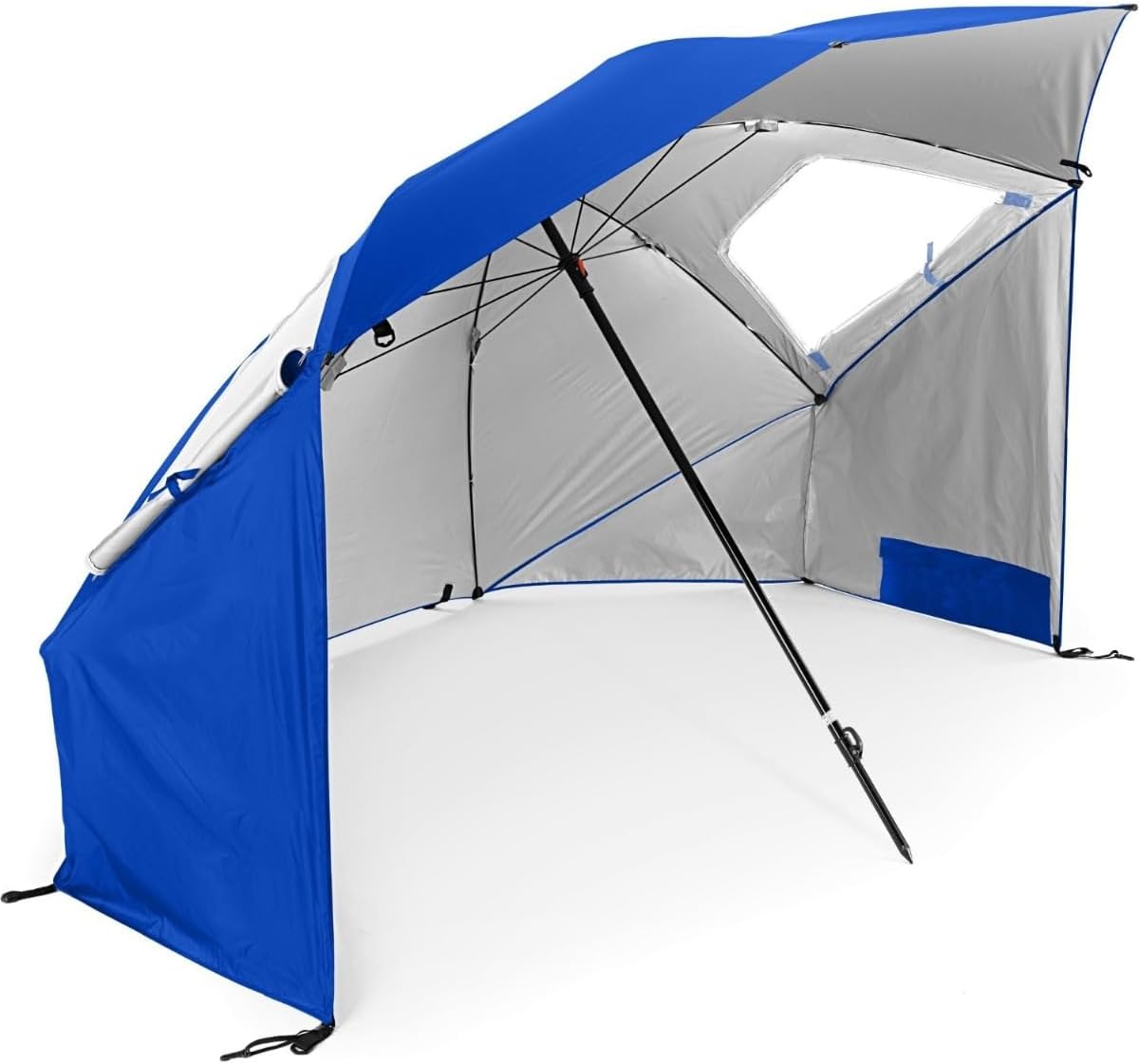 Super-Brella SPF 50+ Sun and Rain Canopy Umbrella for Camping, Beach and Sports Events (8-Foot)