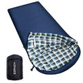 0 Degree Sleeping Bag 100% Cotton Flannel XXL for Adults Big and Tall Cold Weather Winter Zero Degree Camping,Free Compression Sack