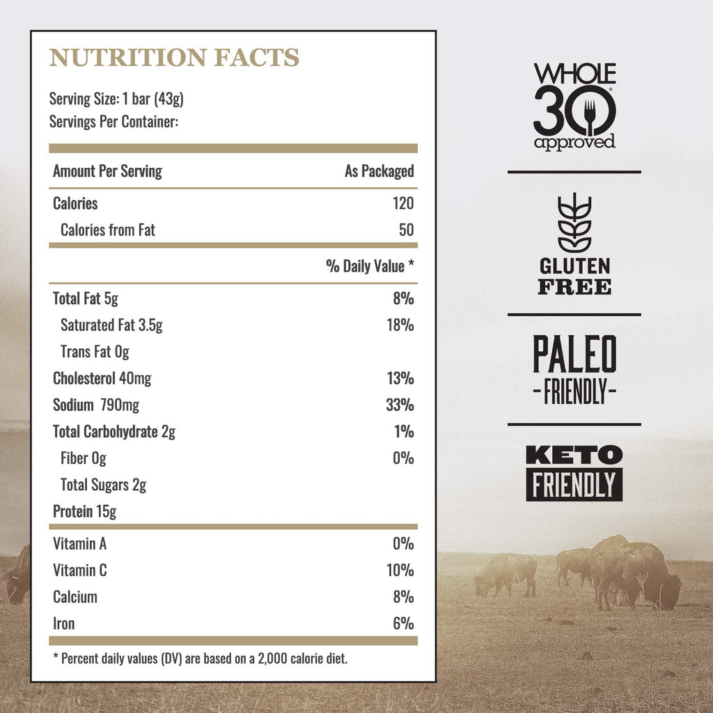 Venison Sea Salt & Pepper Bars, 4ct Box W183