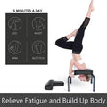 Yoga Assisted Fitness Chair, Yoga Inversion Bench, Multi-Functional Yoga Inversion Bench with Stainless Steel Frame and Polyurethane Pads for Balance and Core Strength Training. (Black)