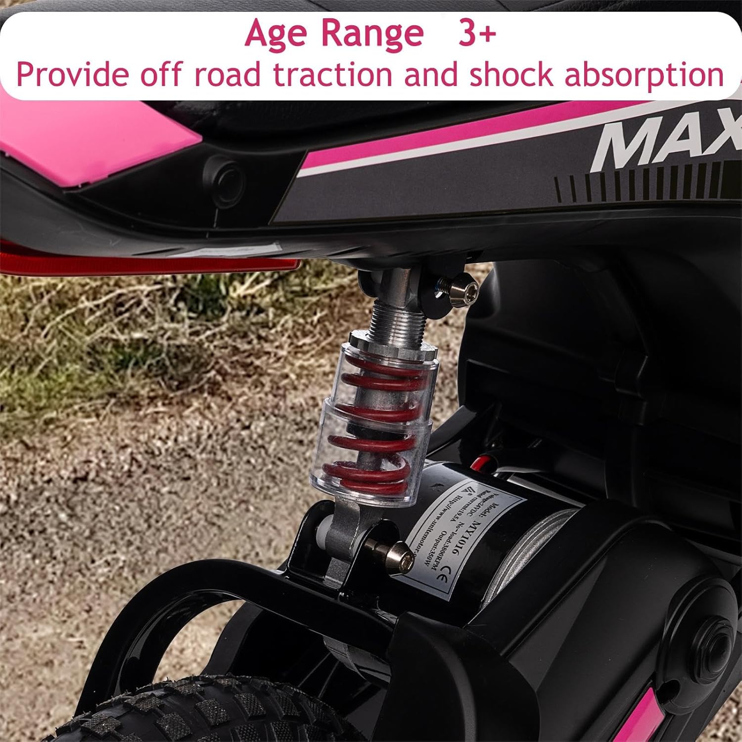 24V Ride On Dirt Bike for Kids 13+ Pink M3959