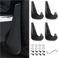 4PCS Mud Flaps for Car,Universal Flexible Front+Rear Wheel Flares Splash Guard for Protecting Body,Automotive Exterior Accessories Fender Flares for Car Truck SUV, Black