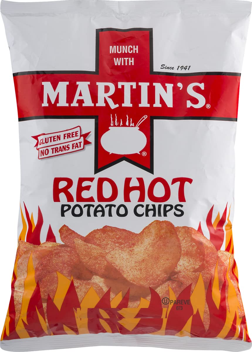 Martin's Red Hot Potato Chips 8.5 Ounces (3 Bags)