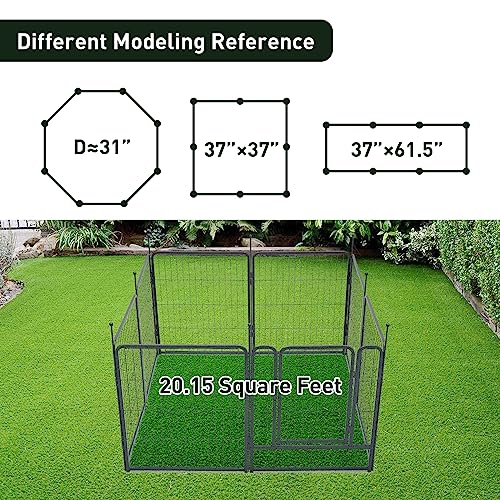 Dog Playpen 32" Height 16 Panels Foldable Outdoor Pet Exercise Pen J799478