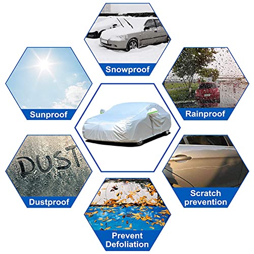 6 Layers Custom Fit Car Cover Waterproof All Weather Outdoor Protection T634562