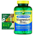Spring Valley Magnesium Oxide 400 mg Extra Strength, 250 Tablets (1 Pack) Bone & Muscle Health Bundle with Exclusive Vitamins & Minerals - A to Z - Better Idea Guide - Parent